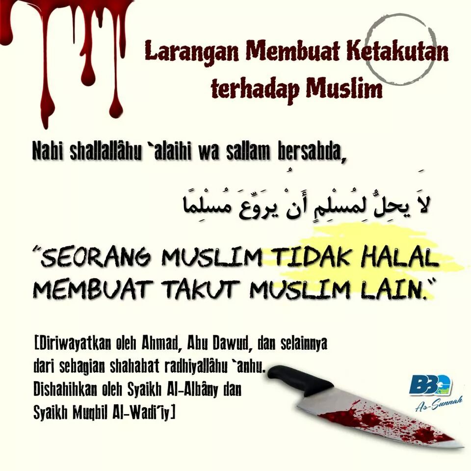 jangan membuat takut umat islam